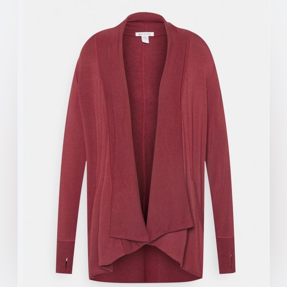 Decadent Red Pranayama Wrap from Athleta. So cozy and comfortable. - Picture 1 of 3